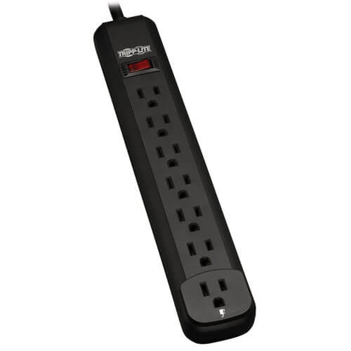 Tripp-Lite PS725B Power It! 7-Outlet Power Strip, 25 ft. Cord, Black Housing