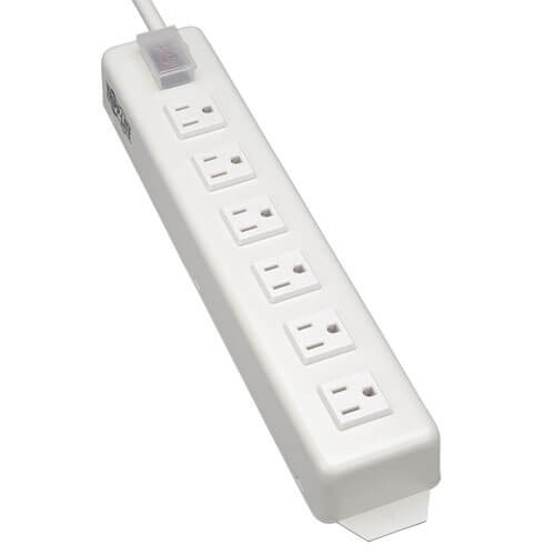 Tripp-Lite TLM615NCRA Power It! Power Strip with 6 Right Angle Outlets, 15-ft. Cord, Transparent Switch Cover