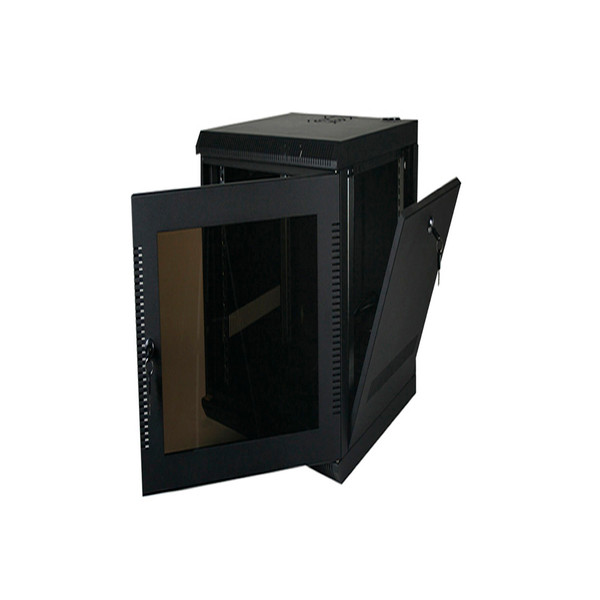 Quest WM2019-16-02 16U Black Front/Side Access Wall Enclosure