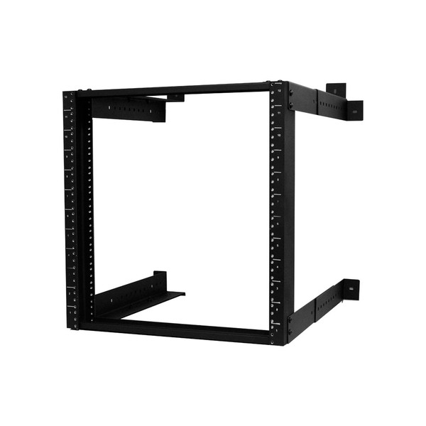 Quest WR1921-12-02 12U Black Adjustab;e 2Ft Open Frame Wall Rack