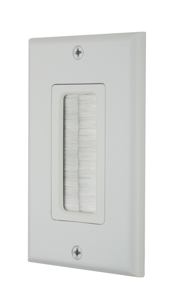 DataComm 45-0018-WH Decor Brush Plate