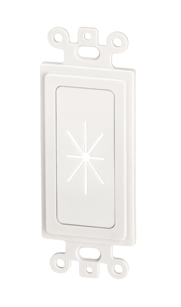 DataComm 45-0016-LA Decor Insert w/ Flexible Opening, Lite Almond