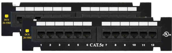 DataComm 20-5502 Category 5E, 12-Port w/ 89D Mounting Bracket