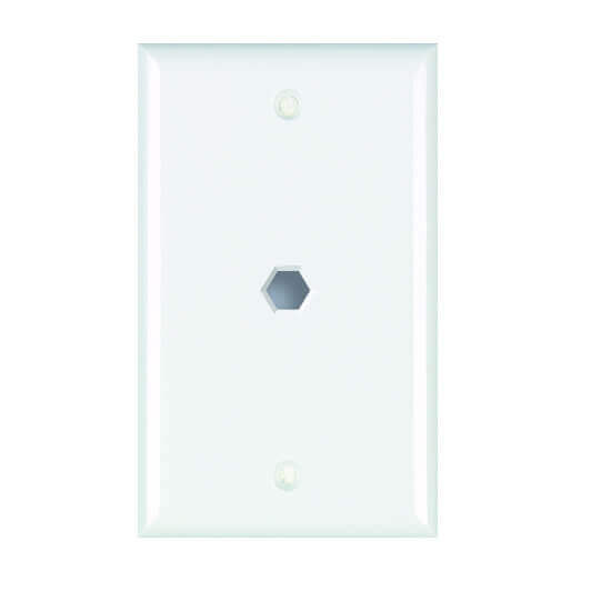 DataComm 31-0002 White Wall Plate w/ One Hole