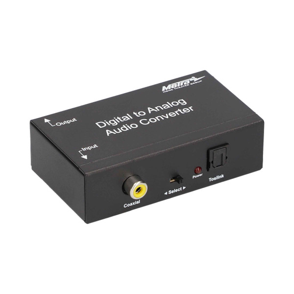 Metra AV CS-DAC2 Digital Toslink/Optical SPDIF to RCA Audio Converter