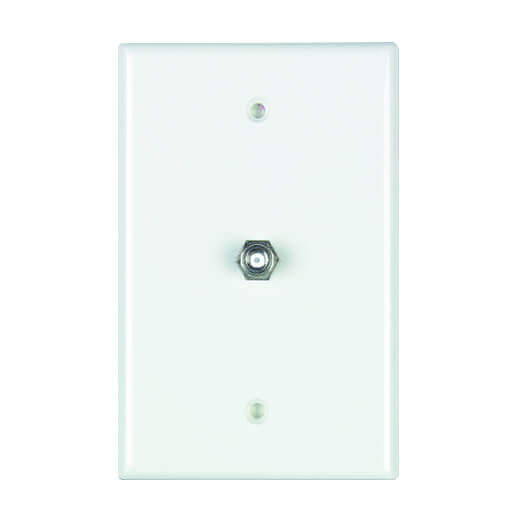 DataComm 32-0011 Coax Wall Plate, Standard Size, Ivory Plate, UL