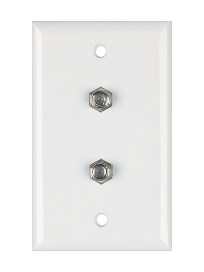 DataComm 30-2132 Dual Coax White Plate