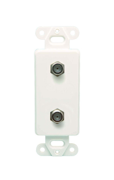 DataComm 30-2315 Coax Wall Plate Decor, Lite Almond