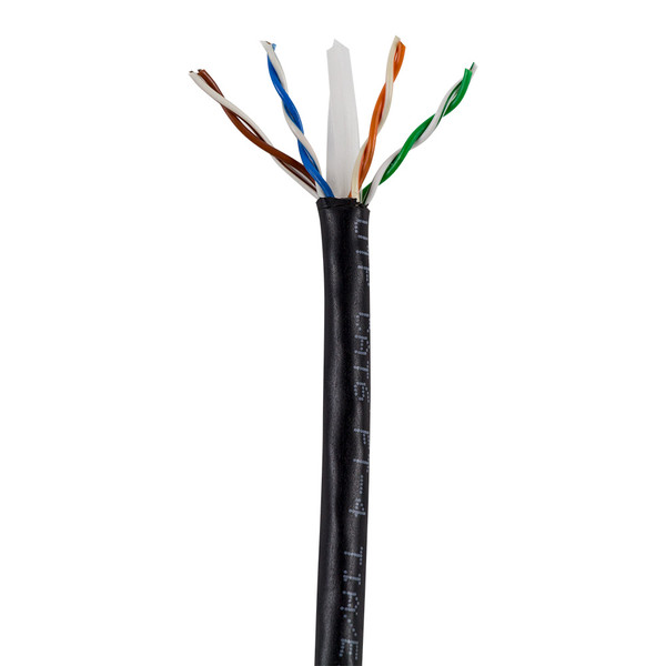 Metra AV CAT6-DB 23-4 Pair Cat 6 Direct Burial 1000ft Reel Black