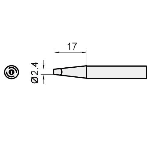 Pro'sKit 5SI-216N-2.4D Replacement Tip for SS206E & SS207E