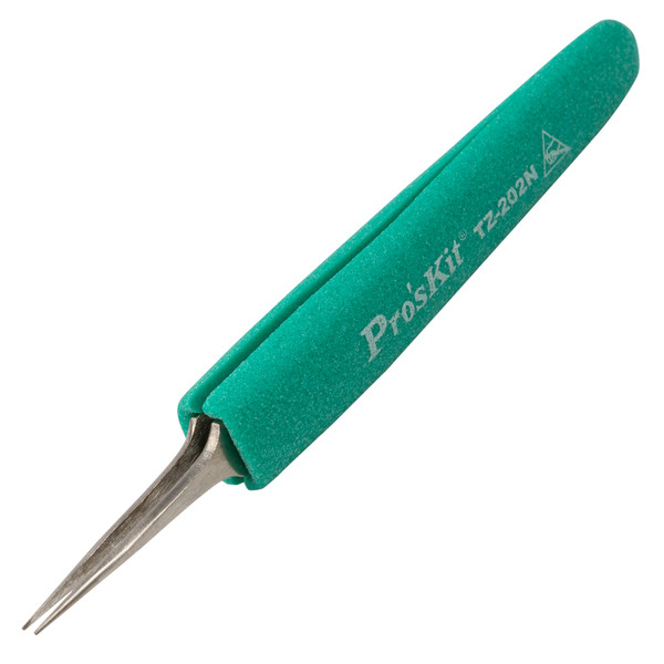 Pro'sKit TZ-202N Tweezer, ESD Safe, Soft-Grip - Super Fine Tip