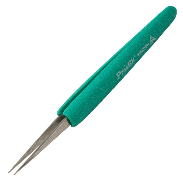 Pro'sKit TZ-205N Tweezer, ESD-Safe, Soft-Grip, Fine Tip