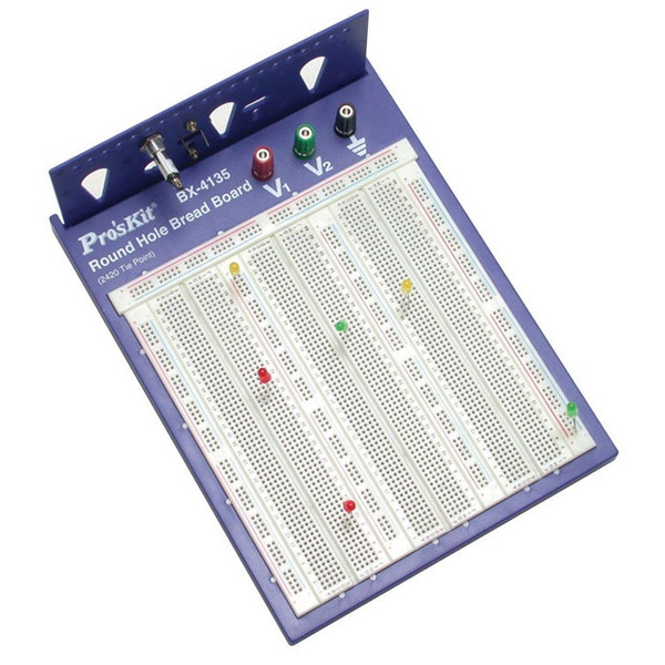 Pro'sKit 900-249 Round Hole Breadboard - 2420 Tie Points
