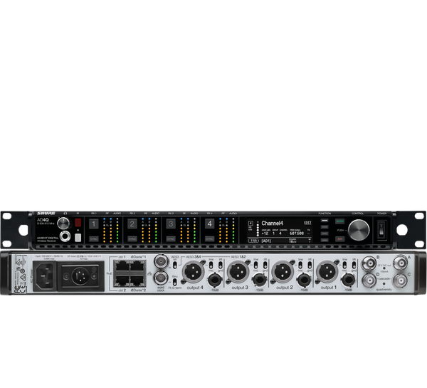 Shure AD4Q-DC=-A Four-Channel Digital Wireless Receiver