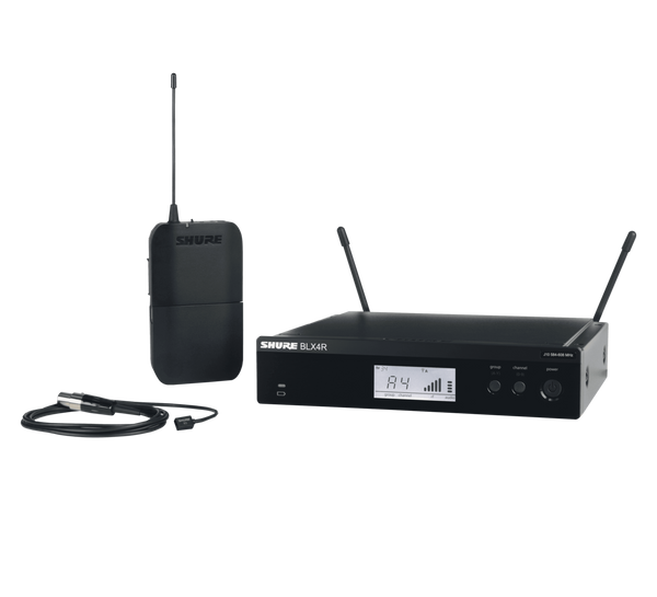 Shure BLX14R/W93-H10 Wireless Rack-Mount Presenter System with WL93 Miniature Lavalier Microphone