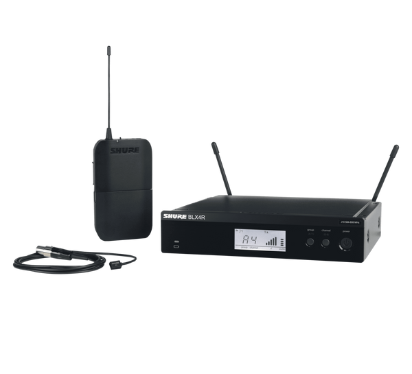 Shure BLX14R/W93-H11 Wireless Rack-Mount Presenter System with WL93 Miniature Lavalier Microphone