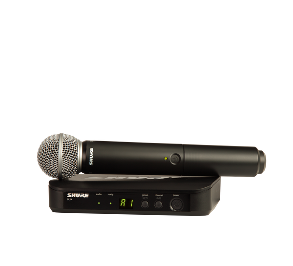 Shure BLX24/SM58-H9 Vocal System with (1) BLX4 Wireless Receiver and (1) Handheld Transmitter with SM58 Microphone