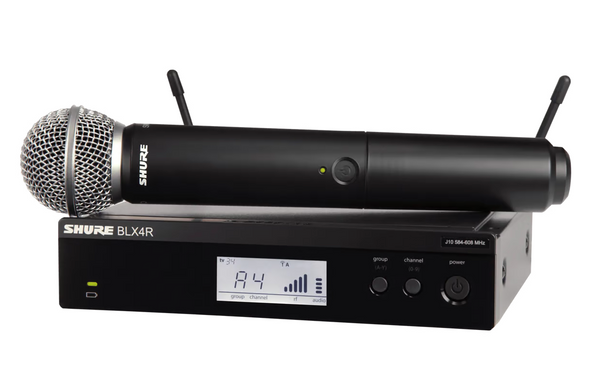 Shure BLX24R/SM58-H11 Vocal System with (1) BLX4R Rack Mount Wireless Receiver and (1) BLX2 Handheld Transmitter with SM58 Microphone