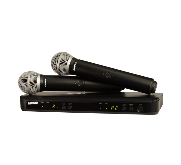 Shure BLX288/PG58-J11 Wireless Dual Vocal System with two PG58 Handheld Transmitters