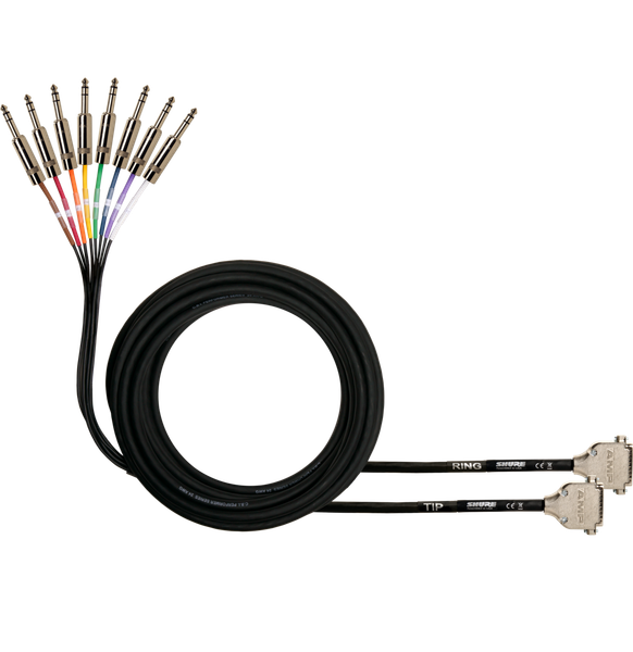 Shure DB25-TRSM 8 Channel DB25 to TRS Audio Snake, 25 ft.