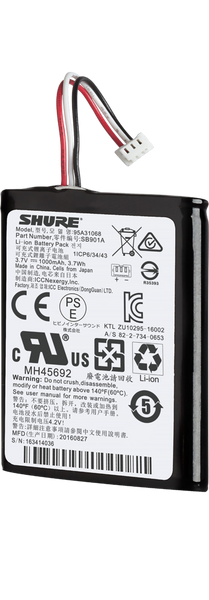 Shure SB901A Rechargeable Lithium-ion Battery