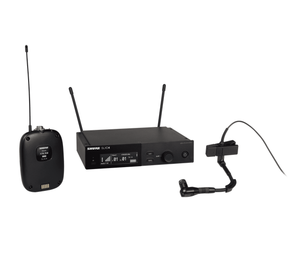Shure SLXD14/98H-J52 Combo System with SLXD1 Bodypack, SLXD4 Receiver, and Beta 98H/C Clip-on Gooseneck Microphone