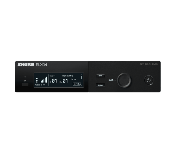 Shure SLXD4D=-G58 Dual-Channel Digital Wireless Receiver