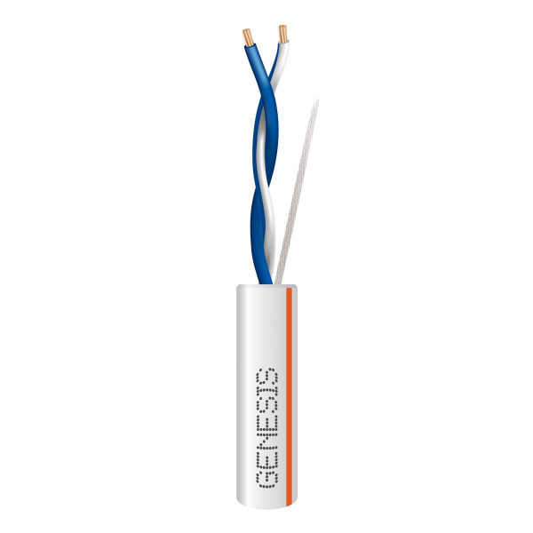 Genesis 3252211A 22/1PR Stranded White w/ Orange Stripe 1000Ft. Reel-in-a-Box