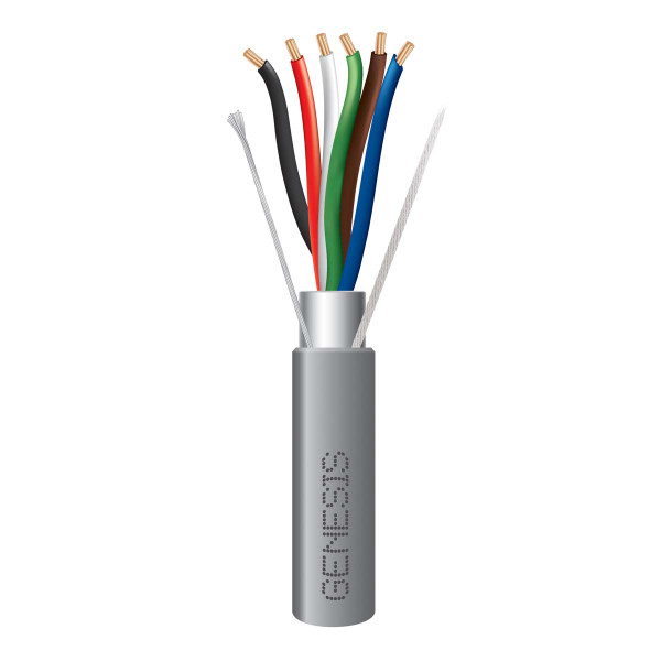 Genesis 22065501 22/6 Stranded Shielded White 500Ft. Pull Box