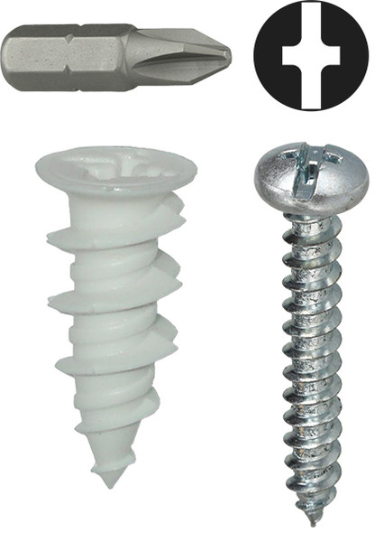 L.H. Dottie WDK8NT #8 Nylon Walldriller Anchor Kit w/ Pan Head Combo Drive Screws (Tuff Pack)
