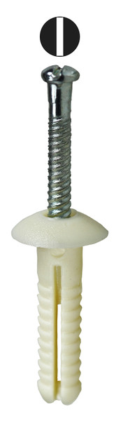 L.H. Dottie 1711 3/16'' x 1'' Nylon Button Head Drive Anchor Kit w/ Pin