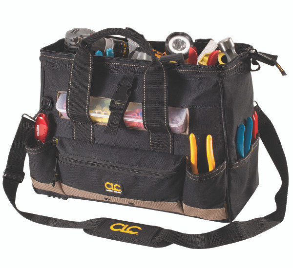 L.H. Dottie 1534 23 Pocket 16'' Tote Bag with Top-Side Plastic Tray