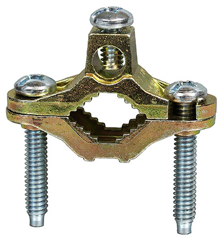 L.H. Dottie 20B 1/2''-1'' Pressure Cast Brass Plated Bare Ground Clamp