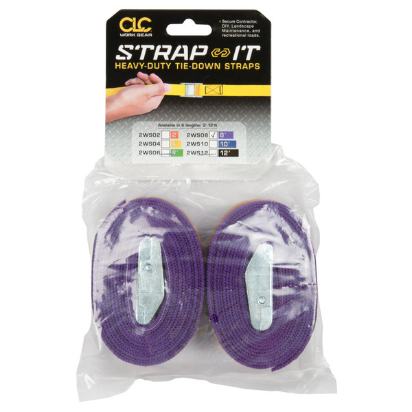 L.H. Dottie 2WS08 8' Purple Nylon Web Straps (2 Pack)