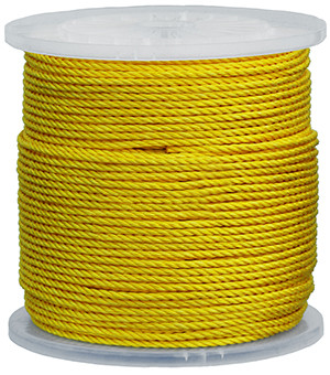 L.H. Dottie 36120 3/16'' x 1200' Yellow Polypropylene Pull Rope