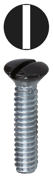 L.H. Dottie 413BRN #6-32 x 5/16'' Brown Slotted Oval Head Wall Plate Screw