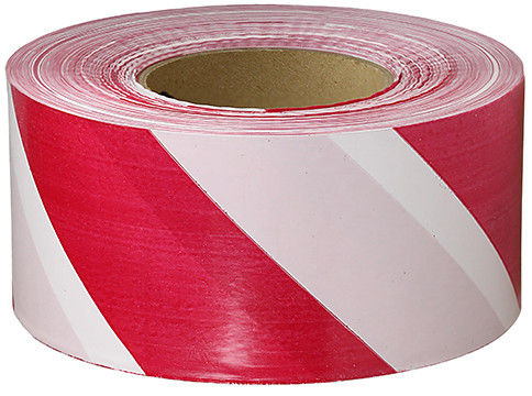 L.H. Dottie BT32 3'' X 1000' Barricade Tape (Alternating Stripes Red/White)