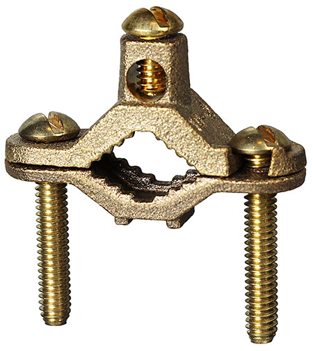 L.H. Dottie DB2538 3/8''-1'' Bronze Bare Ground Clamp (Direct Burial)