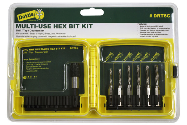 L.H. Dottie DRT6C 6 Pc Drill & Tap Bit Kit