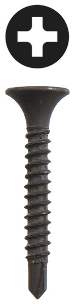 L.H. Dottie DWSDT6114 #6 x 1-1/4'' Phillips Bugle Head Fine Thread Self Drilling Drywall Screw (Tuff Pack)