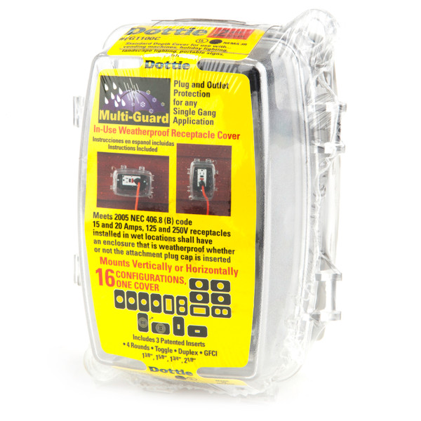 L.H. Dottie FG1110C 3-5/8'' Single Gang Weatherproof Multi-Guard Cover