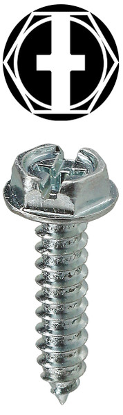 L.H. Dottie HWSMS82 #8 x 2'' Phillips/Slotted Hex Washer Head Sheet Metal Screw