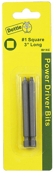 L.H. Dottie IB1XC #1 x 3'' Square Drive Power Bit (Carded)