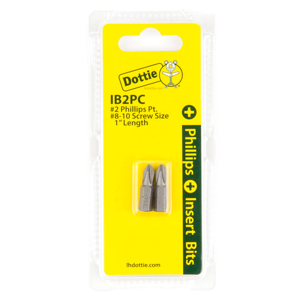 L.H. Dottie IB2PC #2 x 1'' Phillips Insert Bit (Carded)