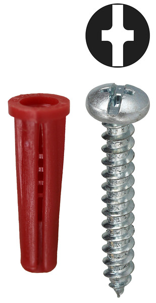 L.H. Dottie K14CTP #12 Red Conical Anchor Kit w/ Pan Head Combo Drive Screws (Tuff Pack)