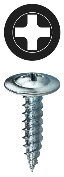 L.H. Dottie KWBK812 #8 x 1/2'' Phillips Wafer Head K-Lath Metal Piercing Screw (Bulk Pack)