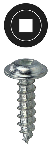L.H. Dottie KWDDT1012 #10 x 1/2'' Square Drive Wafer Head K-Lath Metal Piercing Screw (Tuff Pack)