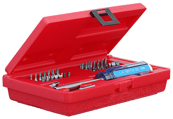 L.H. Dottie LS1TP 31 pc Standard & TamperProof Bit Kit with Screwdriver