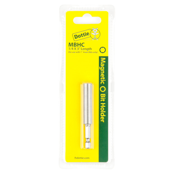 L.H. Dottie MBHC 1/4'' x 3'' Magnetic Bit Holder (Carded)