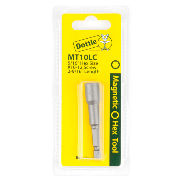 L.H. Dottie MT10LC 5/16'' x 2-9/16'' Magnetic Nut Driver (Carded)